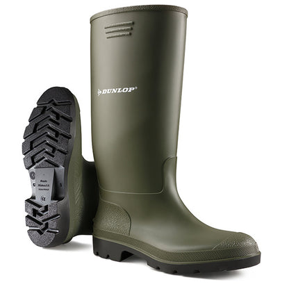 DUNLOP PRICEMASTER NON-SAFETY WELLINGTONS GREEN 12