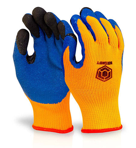 BEESWIFT LATEX THERMO-STAR FULLY DIPPED GLOVES ORANGE 9