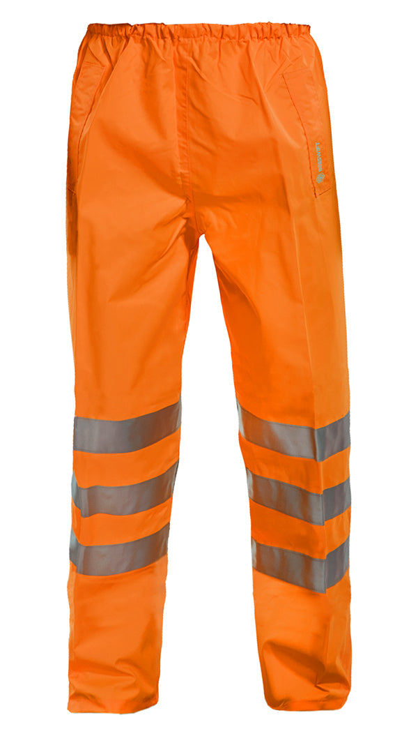 BEESWIFT BIRKDALE HI-VIS WATERPROOF BREATHABLE TROUSERS ORANGE S