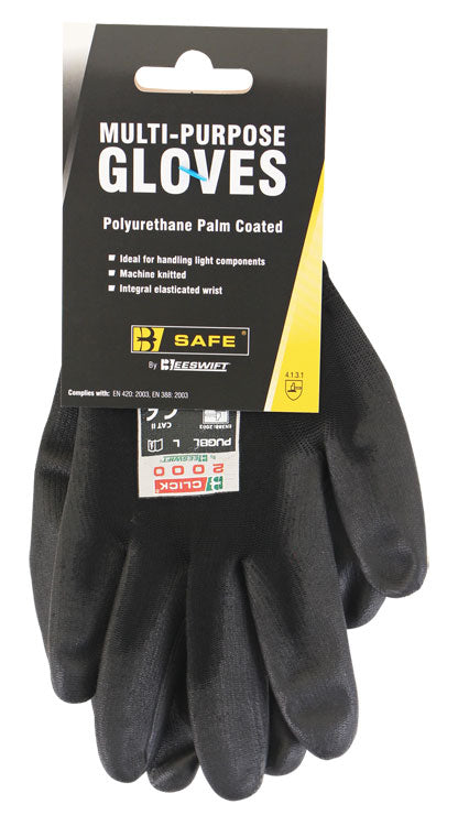 MULTI-PURPOSE PU COATED GLOVE BLACK XL