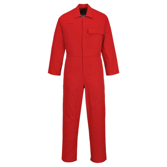Portwest C030 - Red Sz M Regular CE Safe-Welder Coverall Boiler Suit Overall