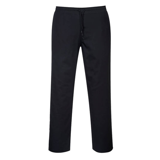 Portwest C070 - Black Sz 3 XL Regular Chefs Drawstring Trousers Waiter Kitchen