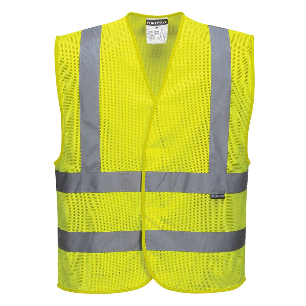 Portwest C370YERL/XL -  sz L - XL MeshAir Band & Brace Vest - Yellow