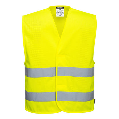 Portwest C374YERL/XL -  sz L - XL MeshAir Hi-Vis Two Band Vest - Yellow