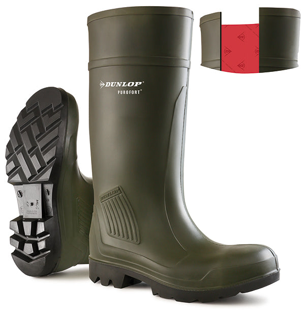 Dunlop - PUROFORT FULL SAFETY Wellington Boot GREEN sz 6