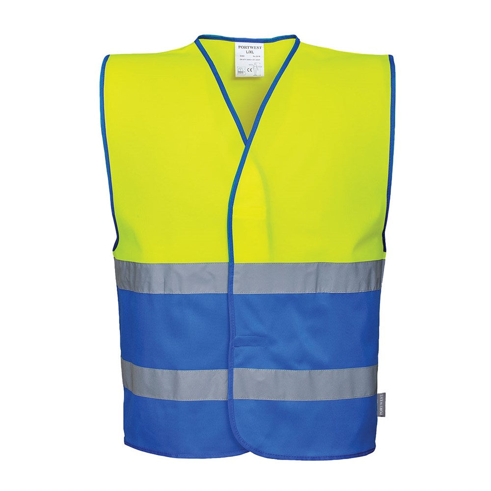 Portwest C484YRBS/M -  sz S/M Hi-Vis Two Tone Vest - Yellow/Red