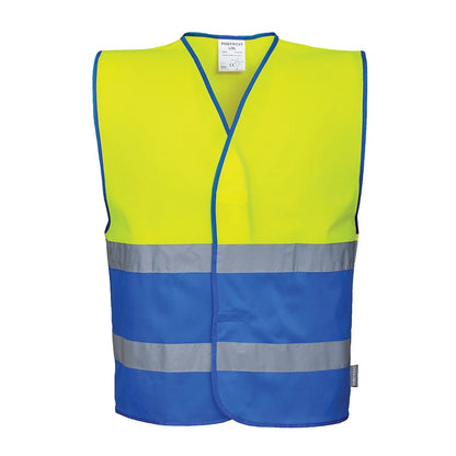 Portwest C484YRBS/M -  sz S/M Hi-Vis Two Tone Vest - Yellow/Red