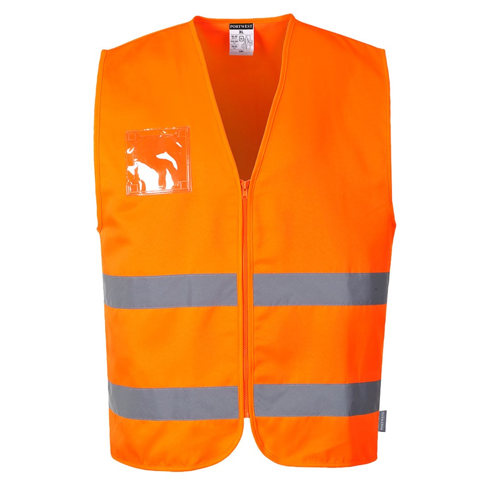 Portwest C497ORRL -  sz L Hi-Vis Polycotton Vest - Orange