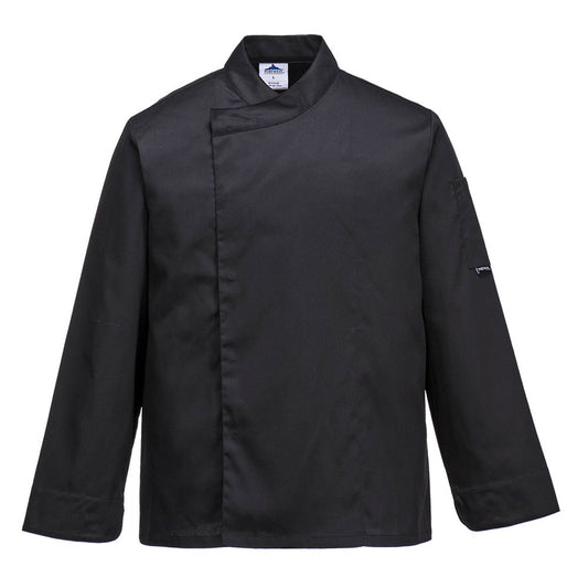 Portwest C730BKRXS -  sz XS Cross-Over Chefs Jacket - Black