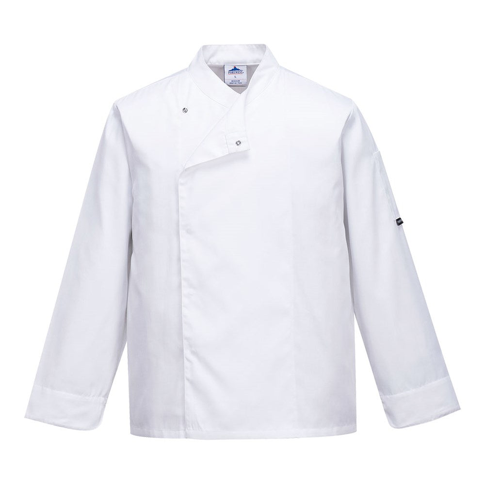 Portwest C730WHRXXL -  sz 2XL Cross-Over Chefs Jacket - White