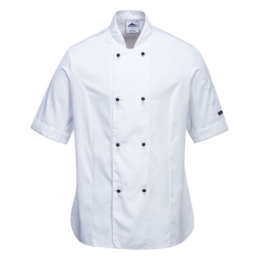 Portwest C737WHRXL -  sz XL Rachel Ladies Short Sleeve Chefs Jacket - White