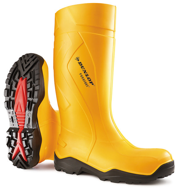 DUNLOP PUROFORT +FULL SAFETY WELLINGTONS YELLOW 08