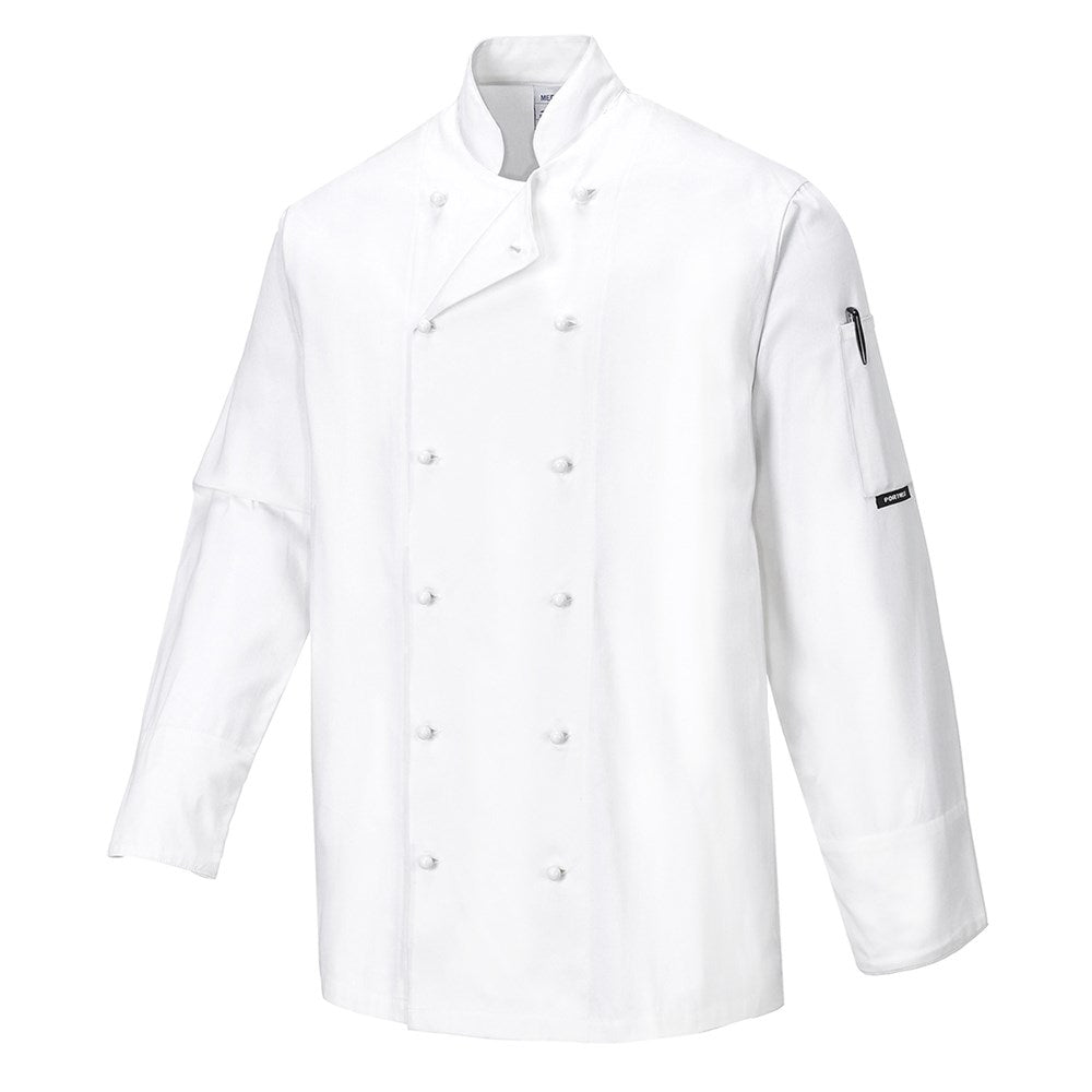 Portwest C771WHRXXL -  sz 2XL Norwich Chefs Jacket - White