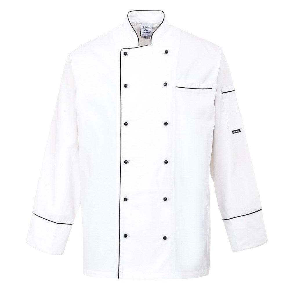 Portwest C775WHRXS -  sz XS Cambridge Chefs Jacket - White