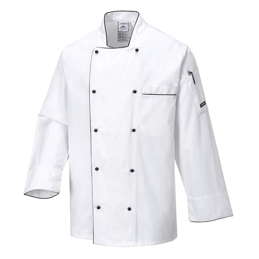 Portwest C776WHRXXL -  sz 2XL Executive Chefs Jacket - White