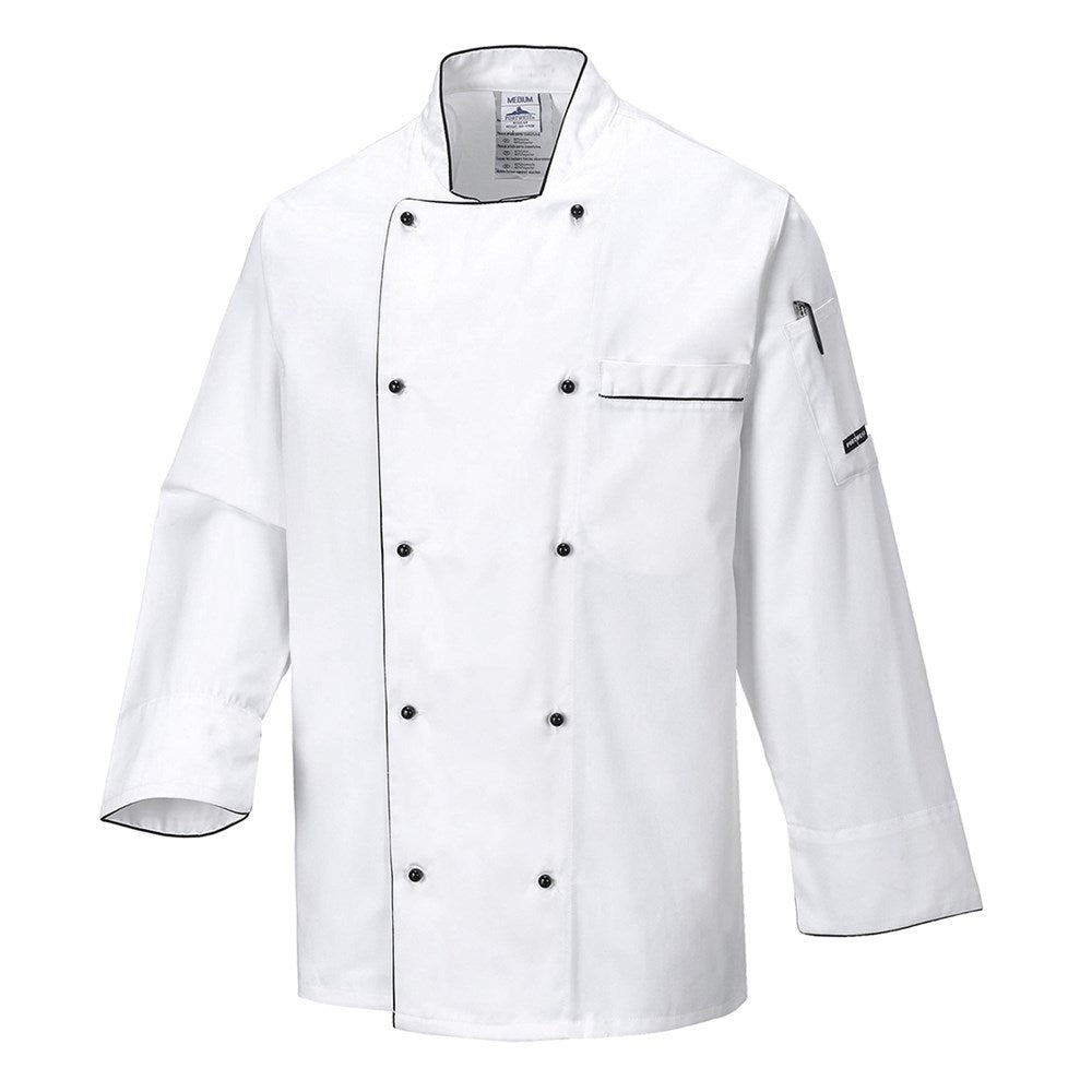Portwest C776WHRM -  sz M Executive Chefs Jacket - White
