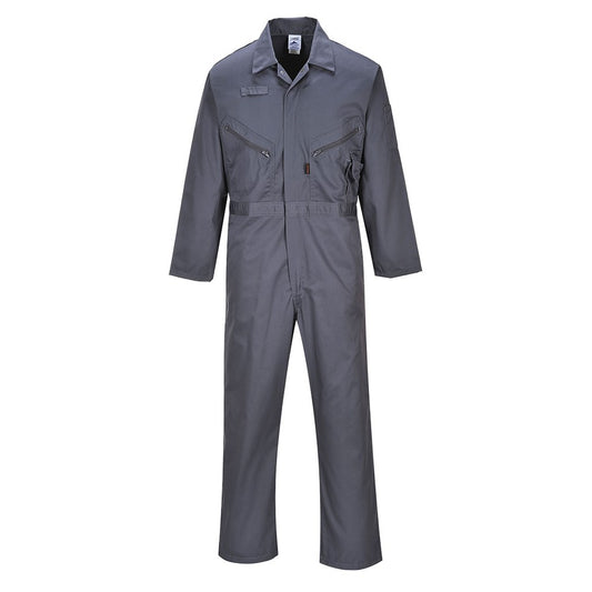 Portwest C813GGRM -  sz Long M Liverpool Zip Coverall - Graphite Grey