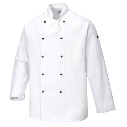 Portwest C831WHRXS -  sz XS Cornwall Chefs Jacket - White