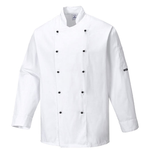 Portwest C834WHRXXL -  sz 2XL Somerset Chefs Jacket - White