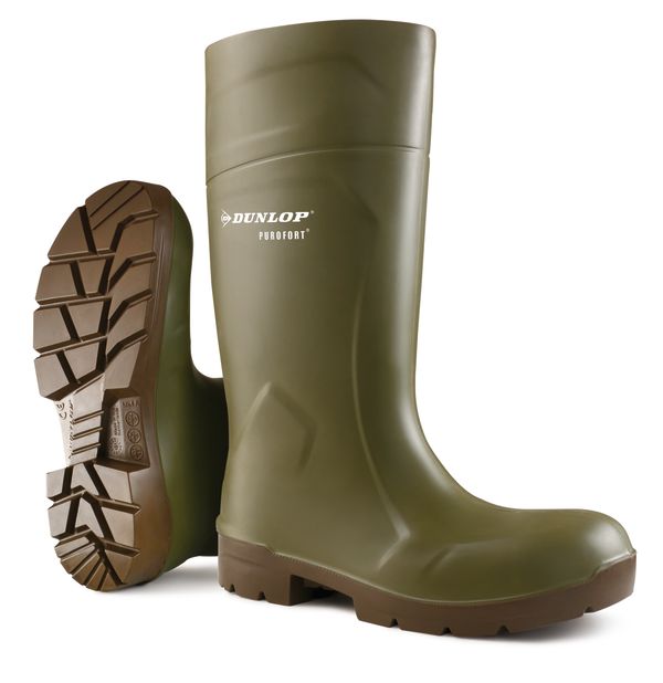 DUNLOP PUROFORT MULTIGRIP SAFETY WELLINGTONS GREEN 05