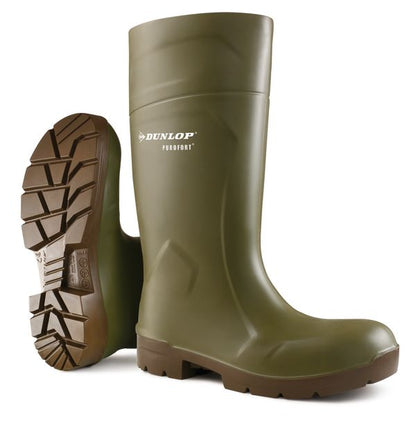 DUNLOP PUROFORT MULTIGRIP SAFETY WELLINGTONS GREEN 08