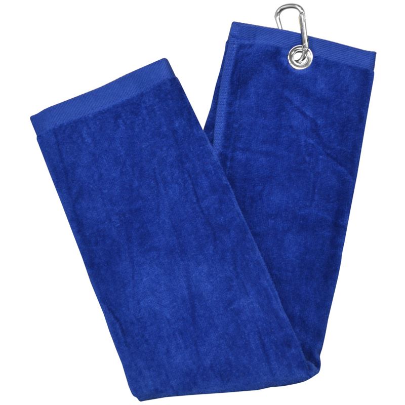 Longridge Blank Luxury 3 Fold Golf Towel Blue