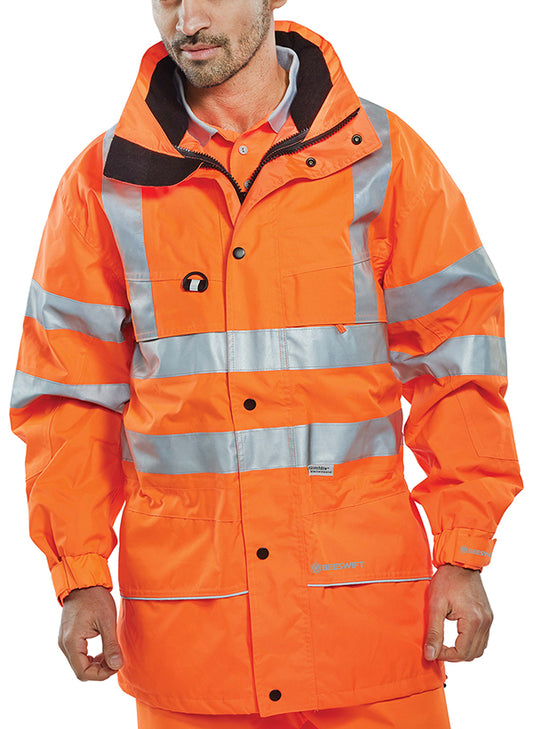 BEESWIFT CARNOUSTIE HI-VIS JACKET ORANGE XXL