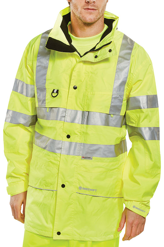 BEESWIFT CARNOUSTIE HI-VIS JACKET SATURN YELLOW XXXXL