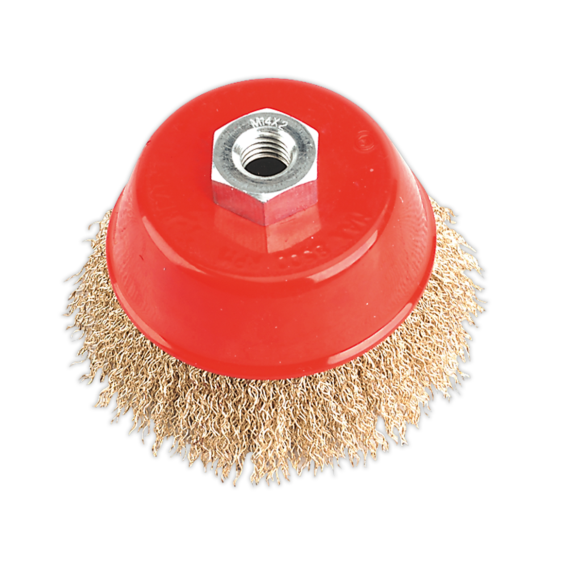 SEALEY - CBC100 Brassed Steel Cup Brush �100mm M14 x 2mm