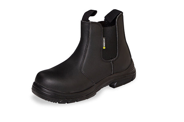 Beeswift Dual Density Safety Dealer Boot Sz 09 - Black - Toe Capped