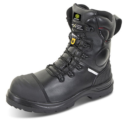 BEESWIFT TRENCHER PLUS SIDE ZIP SAFETY WORK BOOT 06.5/40 - Black