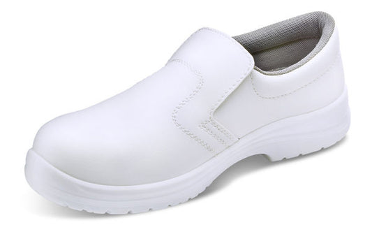 BEESWIFT MICRO-FIBRE SLIP ON SHOE S2 WHITE 09