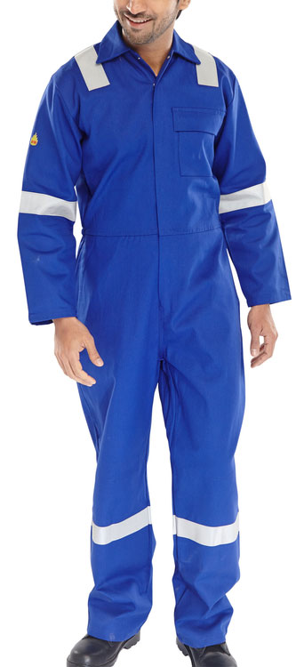 BEESWIFT NORDIC DESIGN FIRE RETARDANT BOILERSUIT ROYAL BLUE 36