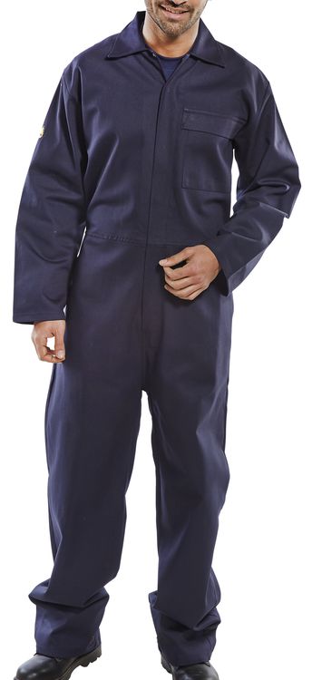 BEESWIFT FIRE RETARDANT BOILERSUIT NAVY BLUE 36