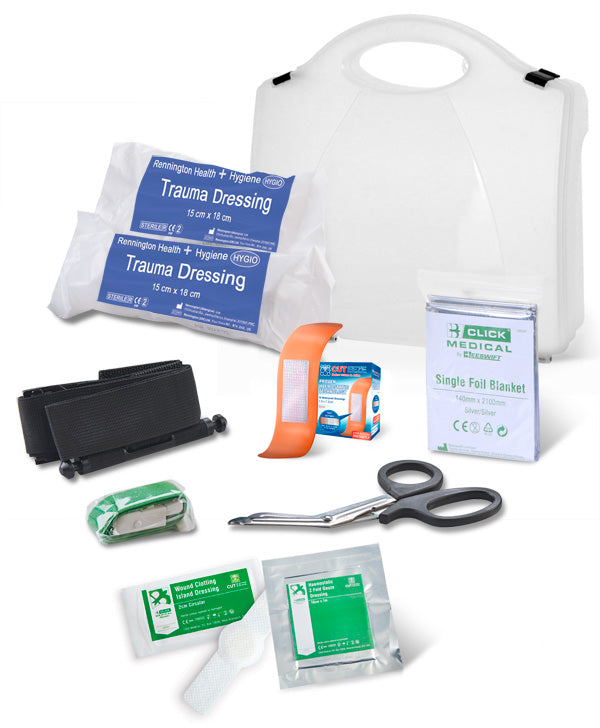 Click - BS8599-1:2019 CRITICAL INJURY PACK MEDIUM RISK IN BOX -