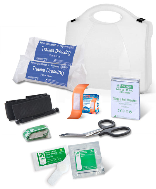 Click - BS8599-1:2019 CRITICAL INJURY PACK MEDIUM RISK IN BOX -