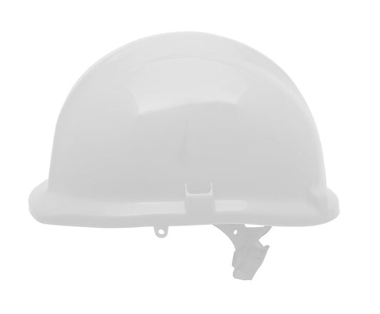 Centurion - 1125 REDUCED PEAK WHITE SLIP RATCHET HELMET -