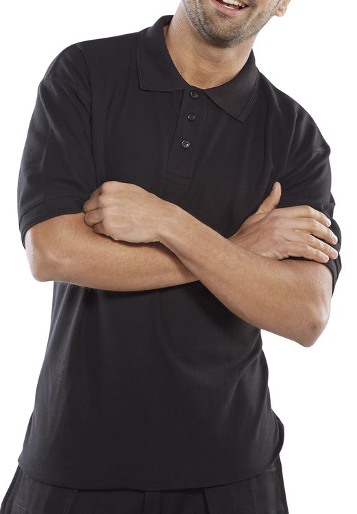 BEESWIFT PREMIUM POLO SHIRT BLACK XXXL