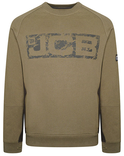 JCB WORKWEAR TRADE CREW SWEATSHIRT OLIVE GREEN S