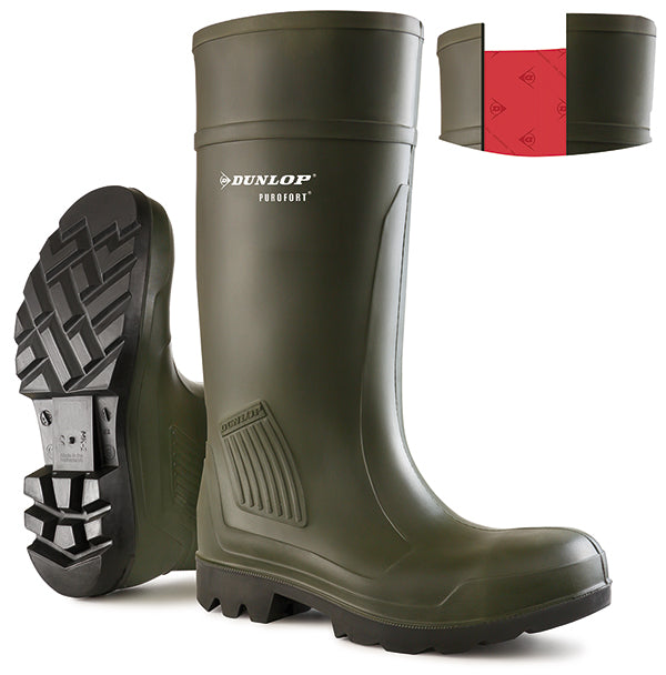 Dunlop - PUROFORT PROFESSIONAL Wellington Boot GREEN sz 7