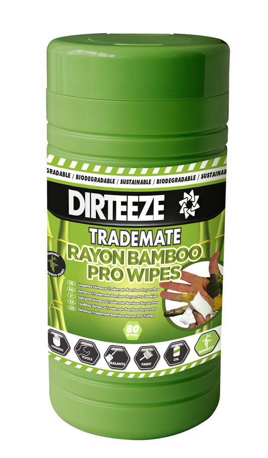 Dirteeze - TRADEMATE BAMBOO RAYON WIPES (TUB 80) -