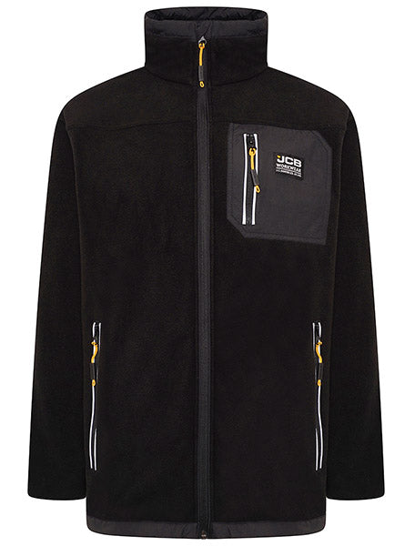 JCB WORKWEAR TRADE FLEECE FULL ZIP BLACK | ALL SIZES