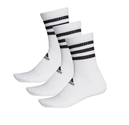 Adidas Cushion Crew Sock 3 Pack - Small - White