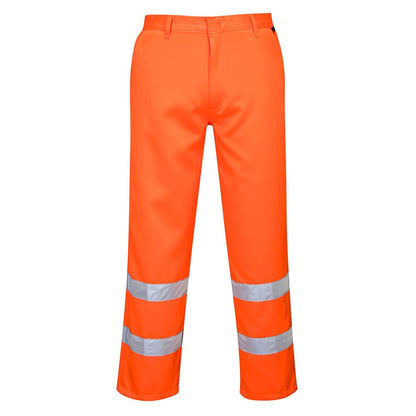 Portwest E041ORRL -  sz L Hi-Vis Poly-cotton Trousers - Orange