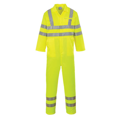 Portwest E042YERS -  sz S Hi-Vis Poly-cotton Coverall - Yellow