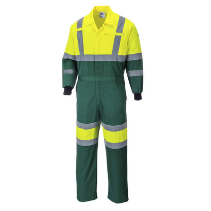 Portwest E052YGRL -  sz L X Hi-Vis Coverall - Yellow/Grey