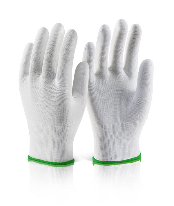 BEESWIFT POLYESTER KNITTED LINER GLOVES WHITE M