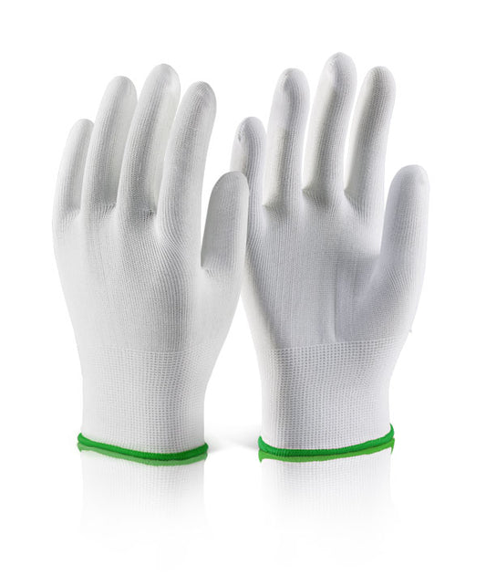 BEESWIFT POLYESTER KNITTED LINER GLOVES WHITE M