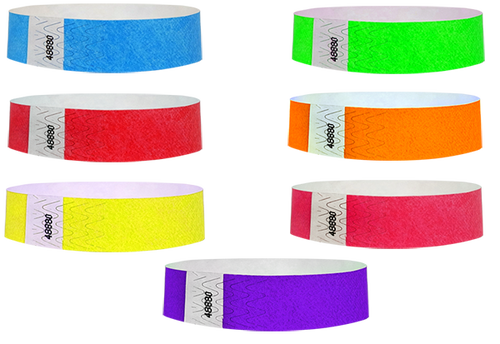 25mm Tyvek Wristbands (Pack of 1000) Orange