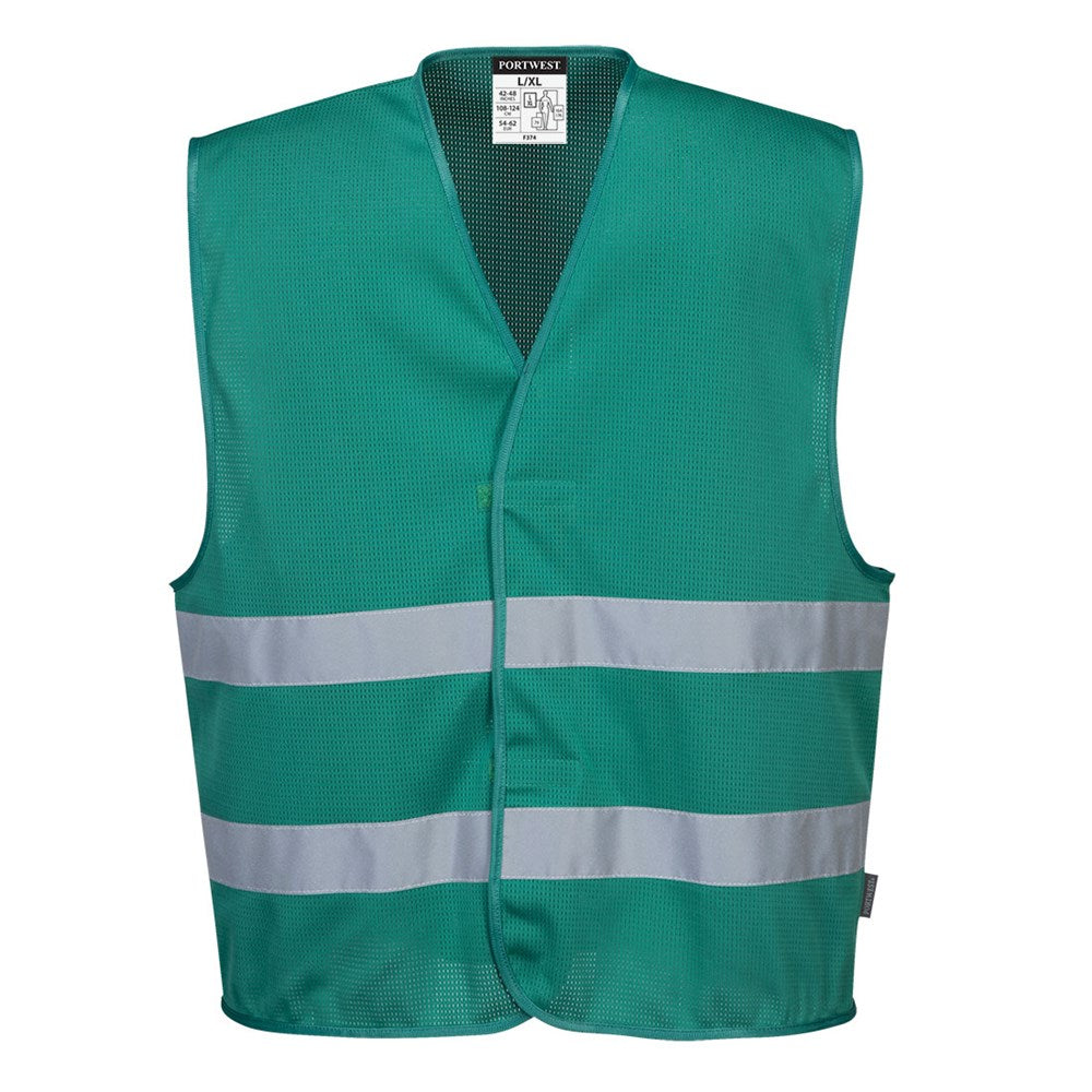 Portwest F374BGRXX/3X -  sz 2XL - 3XL MeshAir Iona Vest - Bottle Green